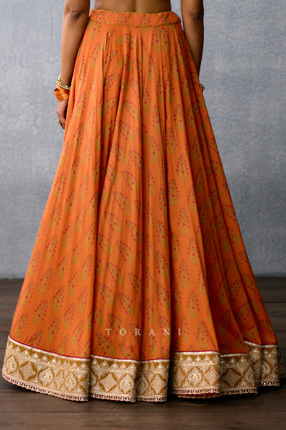 SALE - Gerua Janma Lehenga Skirt
