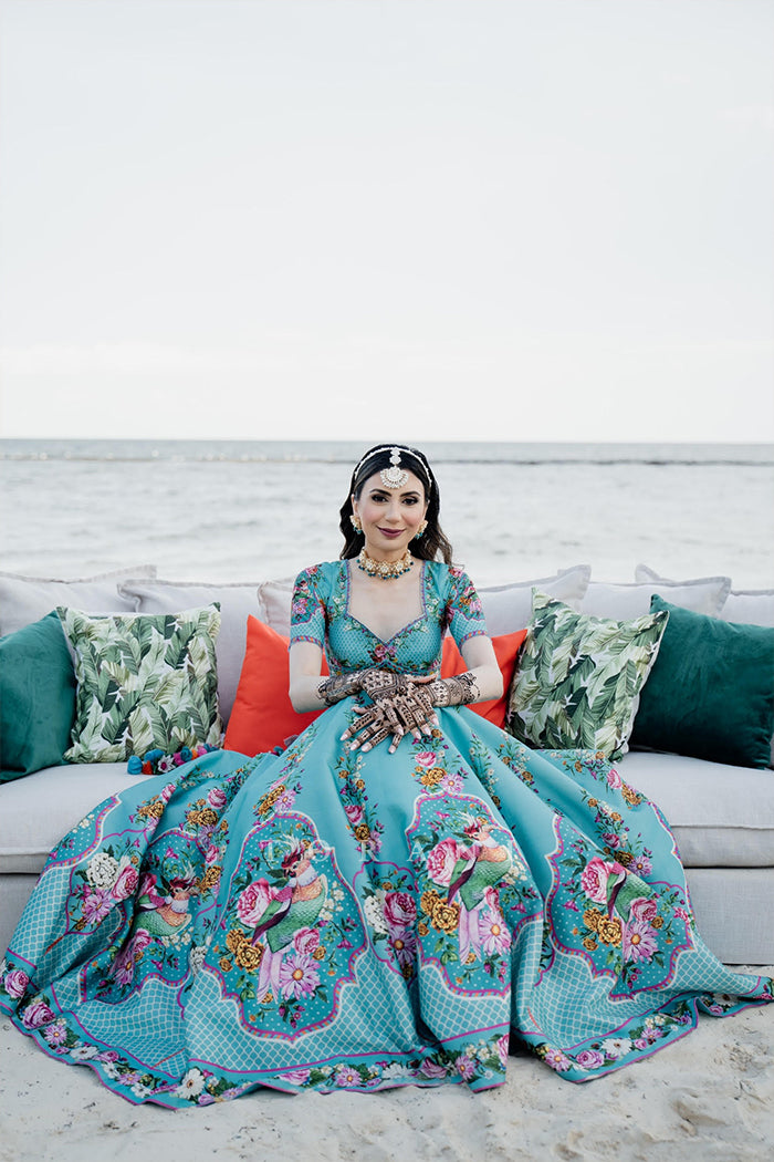 Sapna Deroche In Our Firoza Arshneer Lehenga Set