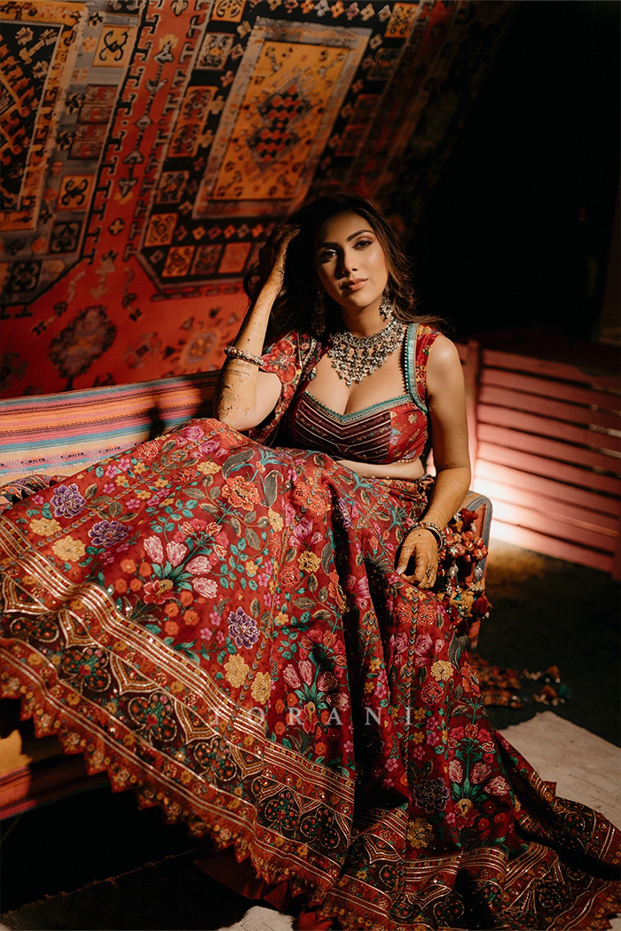 Mussarat in our Dil Surkh Anjani Lehenga Set