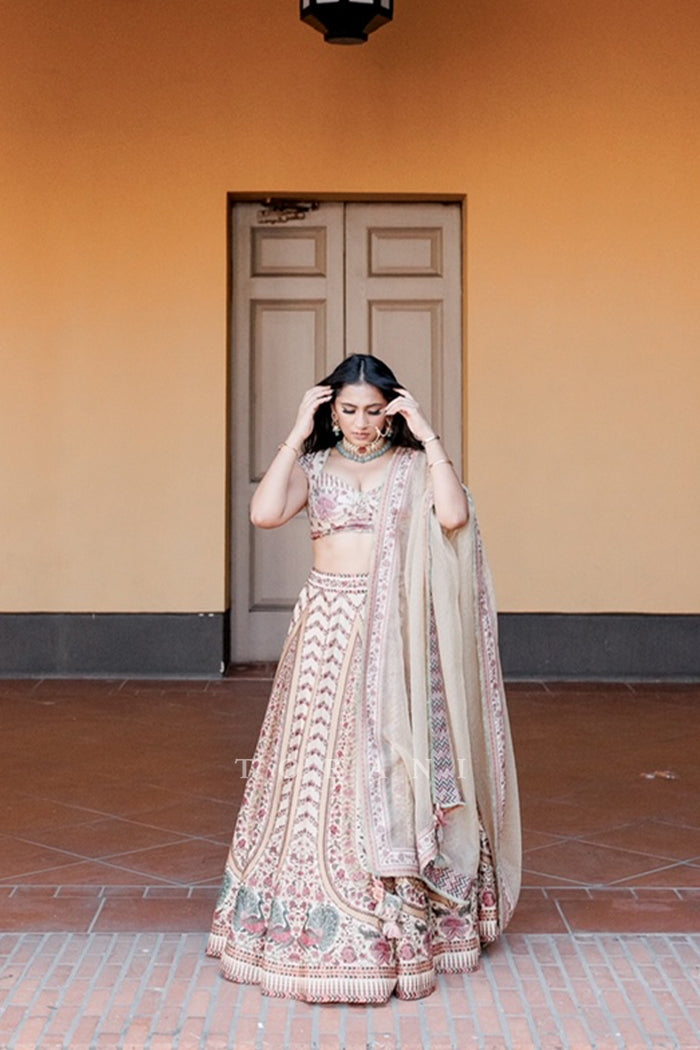 Mansi Mehta in our Kasturi Oorjita Lehenga Set