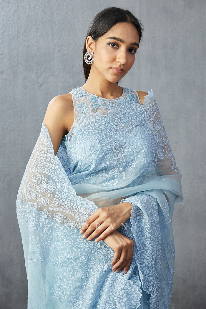 Aasmani Farrin Saree