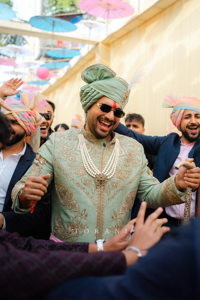 Prakhar Gupta in our Pushta Anjum Sherwani Set