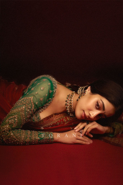 Janhvi Kapoor in our Saroja Ramani Saree Set