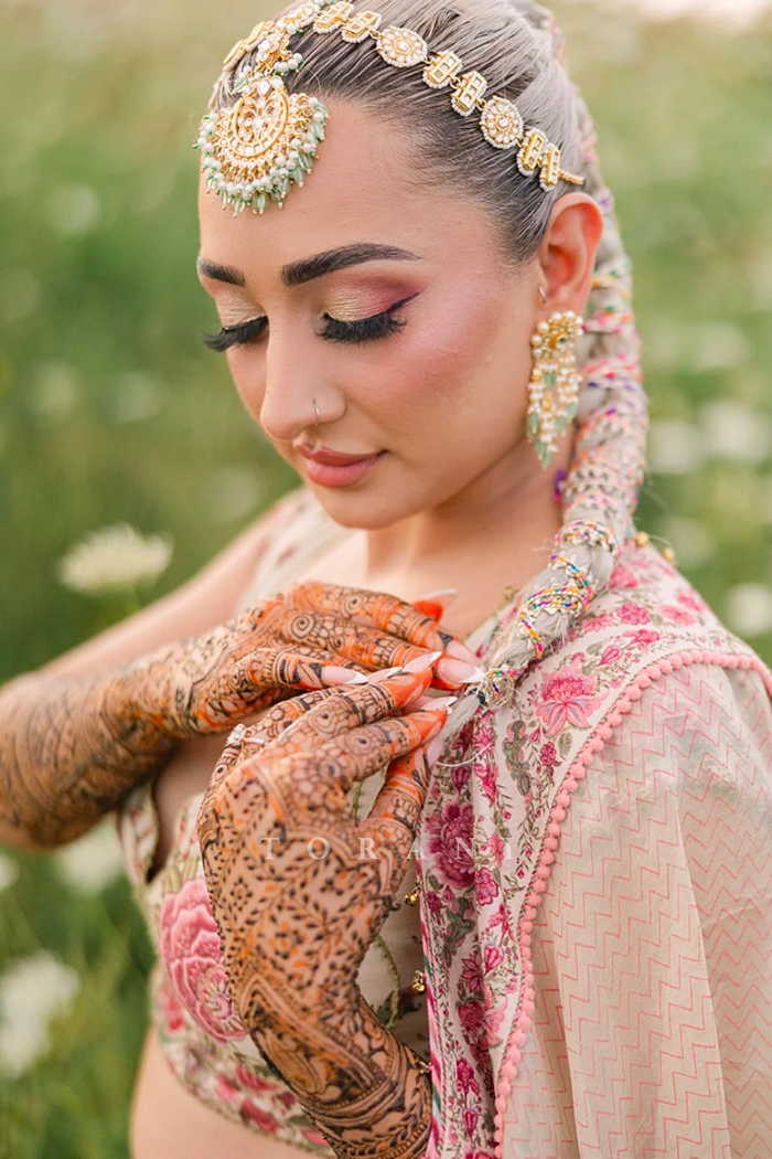 Reena Bola in our custom Kasturi Waheeda Lehenga Set