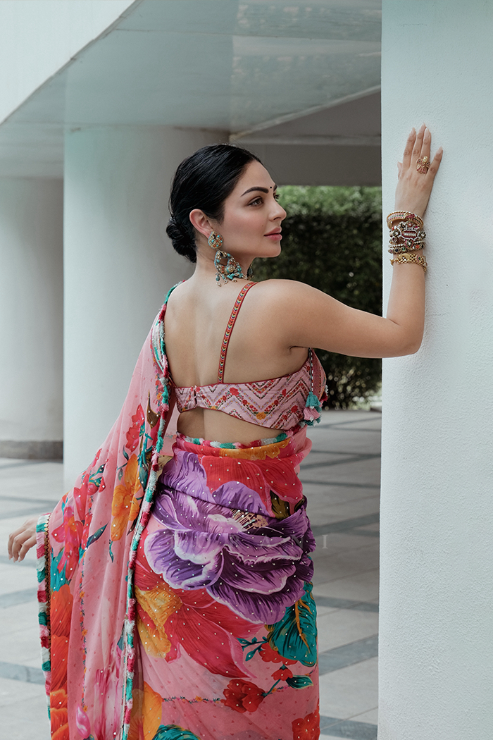 Neeru Bajwa In Our Dil Rang Nalini Saree Set