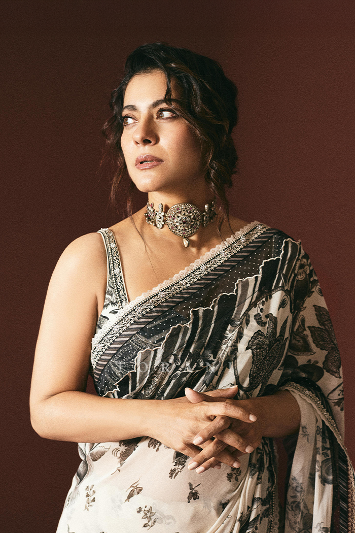 Kajol Devgan in our Kalamkari Pravya Imara Saree Set