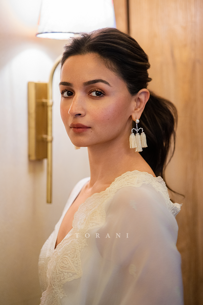 Alia Bhatt in our Swetah Mishika Kurta Farshi Set