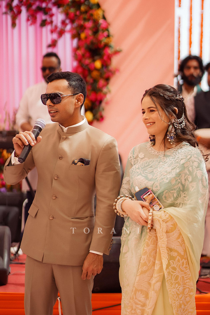 Amanat Bansal in our Kasmai Pushkar Advika Saree Set