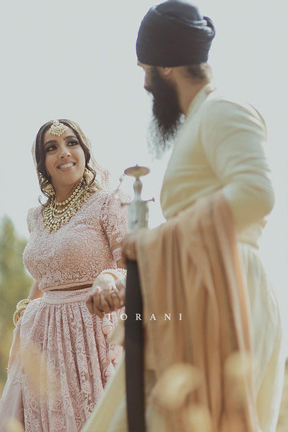 Prableen Kaur in our Kaner Hansini Lehenga Set