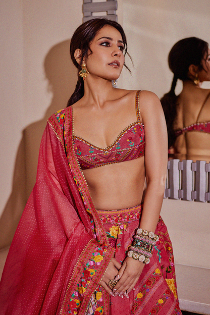 Rashi Khanna in our Dil Ruba Aria Lehenga Set