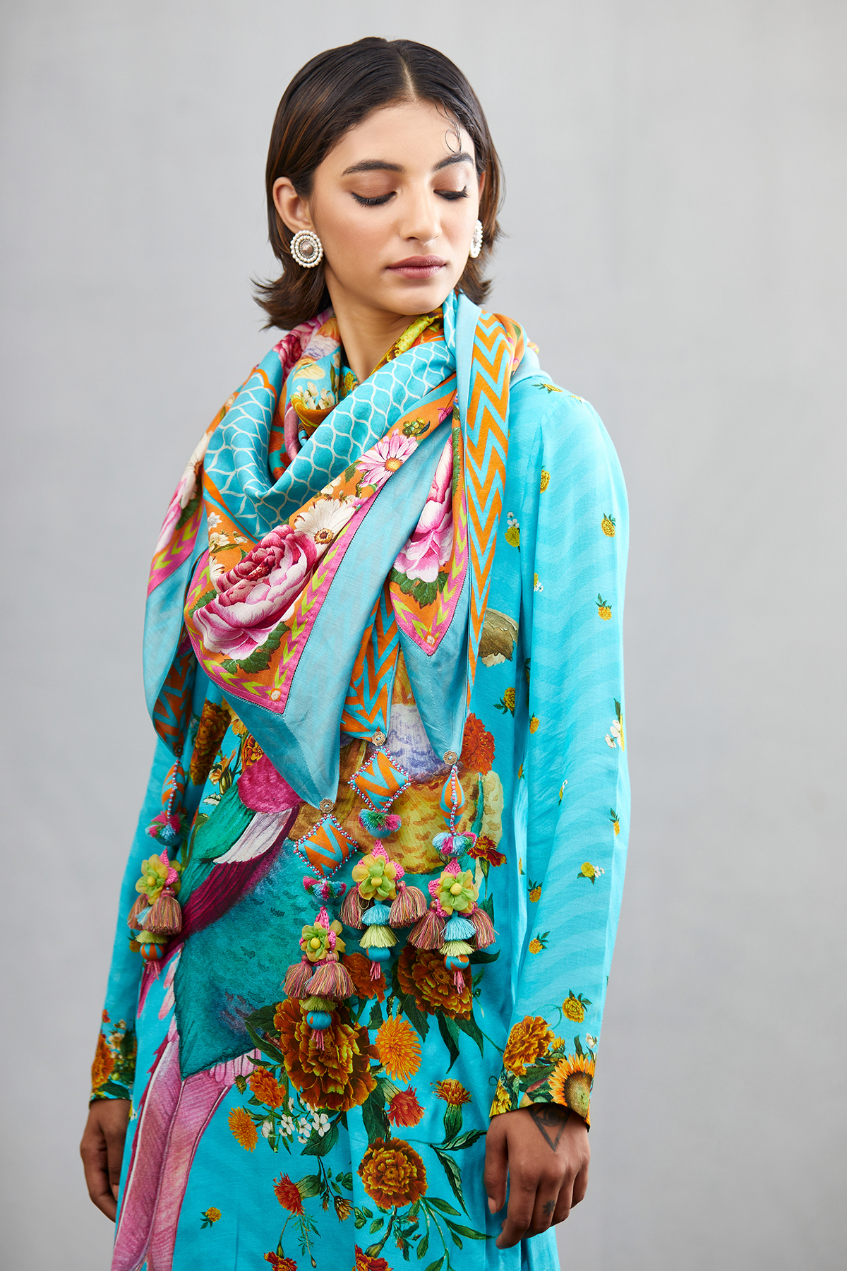 Firoza Paakhi Scarf