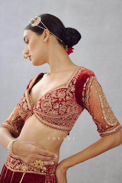 Sindoori Dhwani Lehenga Set