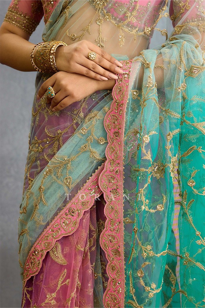 Sagar Poshaki Angia Saree