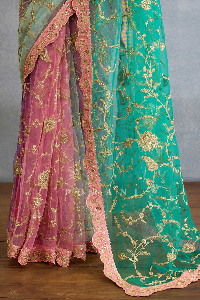 Sagar Poshaki Angia Saree