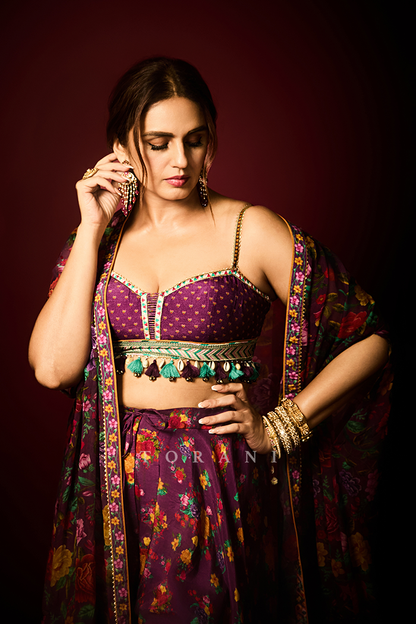 Huma Qureshi in our Dil Kusha Anamari Cape Set
