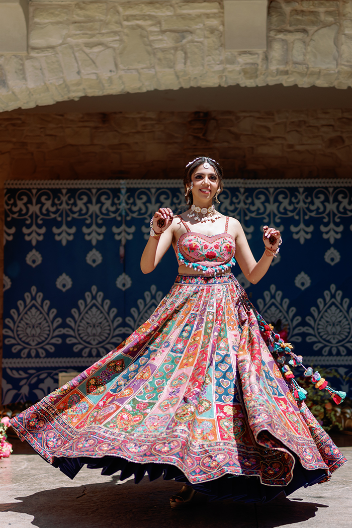 Aishwarya Lande in our Custom Dil Rang Nalini Lehenga Set