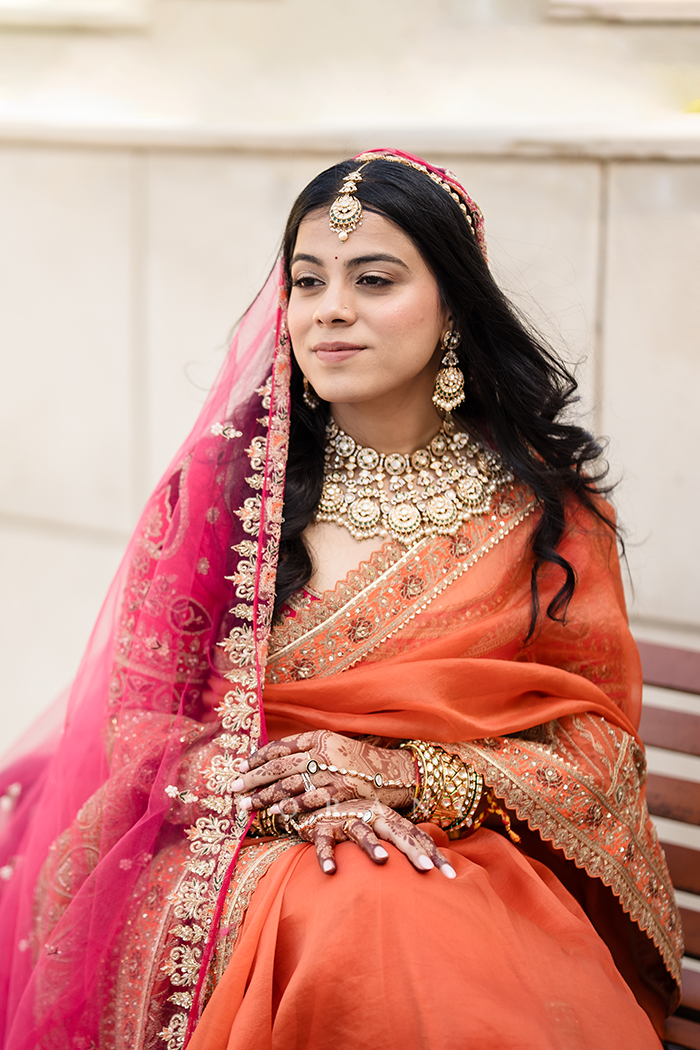 Princi Verma in our Gerua Keshavi Saree Set