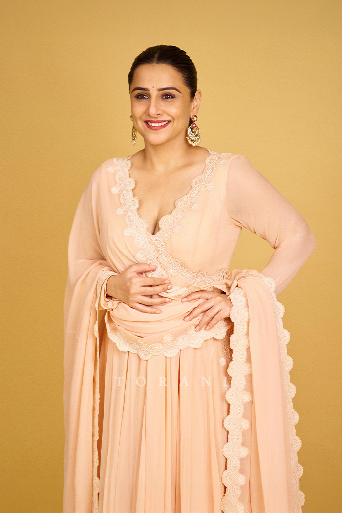 Vidya Balan in our Gul-Mohar Prisha Anarkali Set