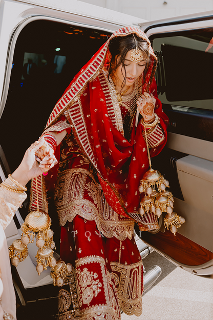 Simran Bhatti In Our Sindoori Meera Sharara Set