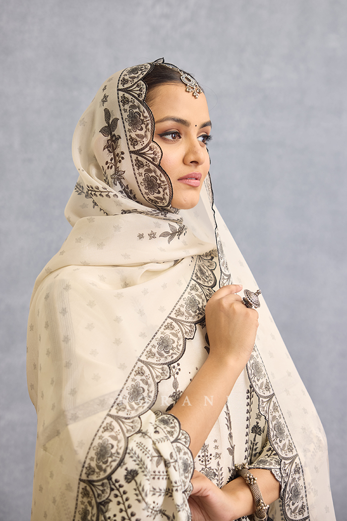 Kalamkari Ajanta Gharara Set