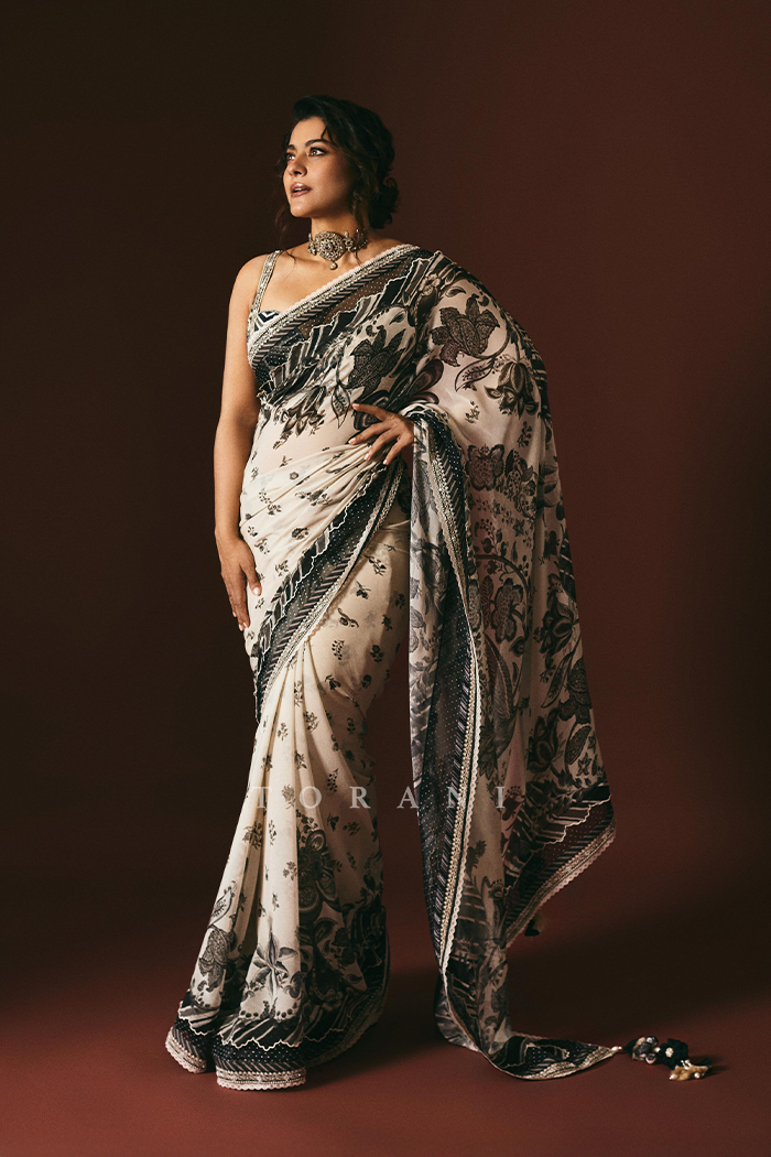 Kajol Devgan in our Kalamkari Pravya Imara Saree Set