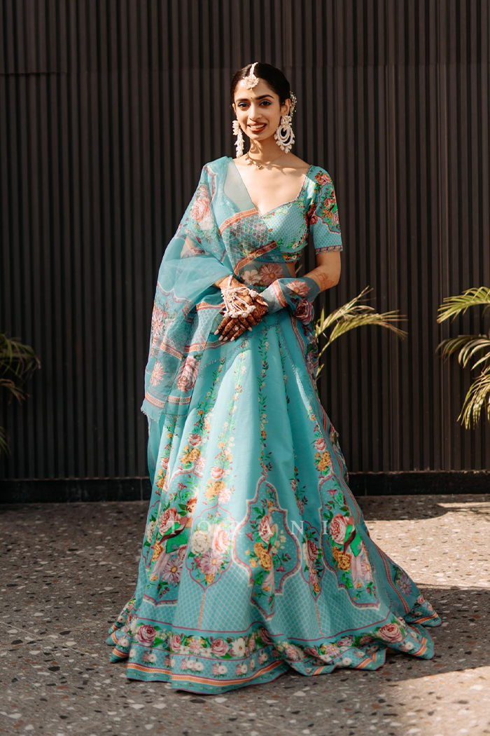 Shubhangi Pathak In our Firoza Arshneer Lehenga Set