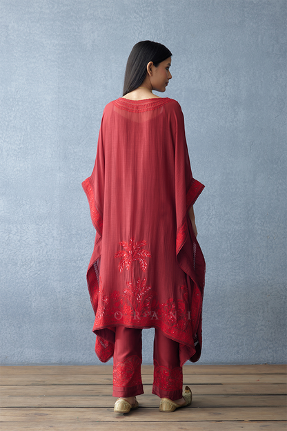 Gulmohar Nirvi Kaftan Set