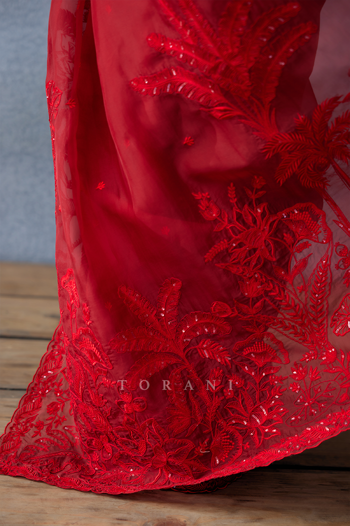 Gulmohar Damini Saree