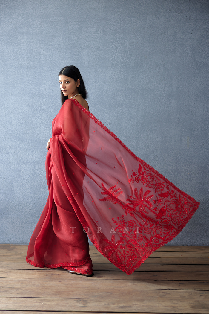 Gulmohar Damini Saree