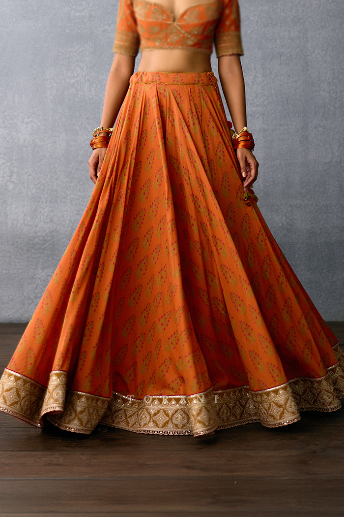 SALE - Gerua Janma Lehenga Skirt