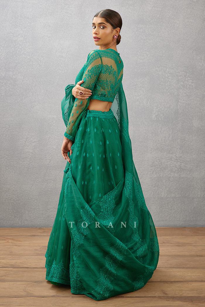 Sabz Rubani Lehenga Set