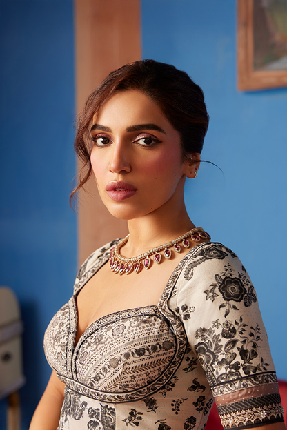 Bhumi Pednekar in our Kalamkari Anushtha Lehenga Set