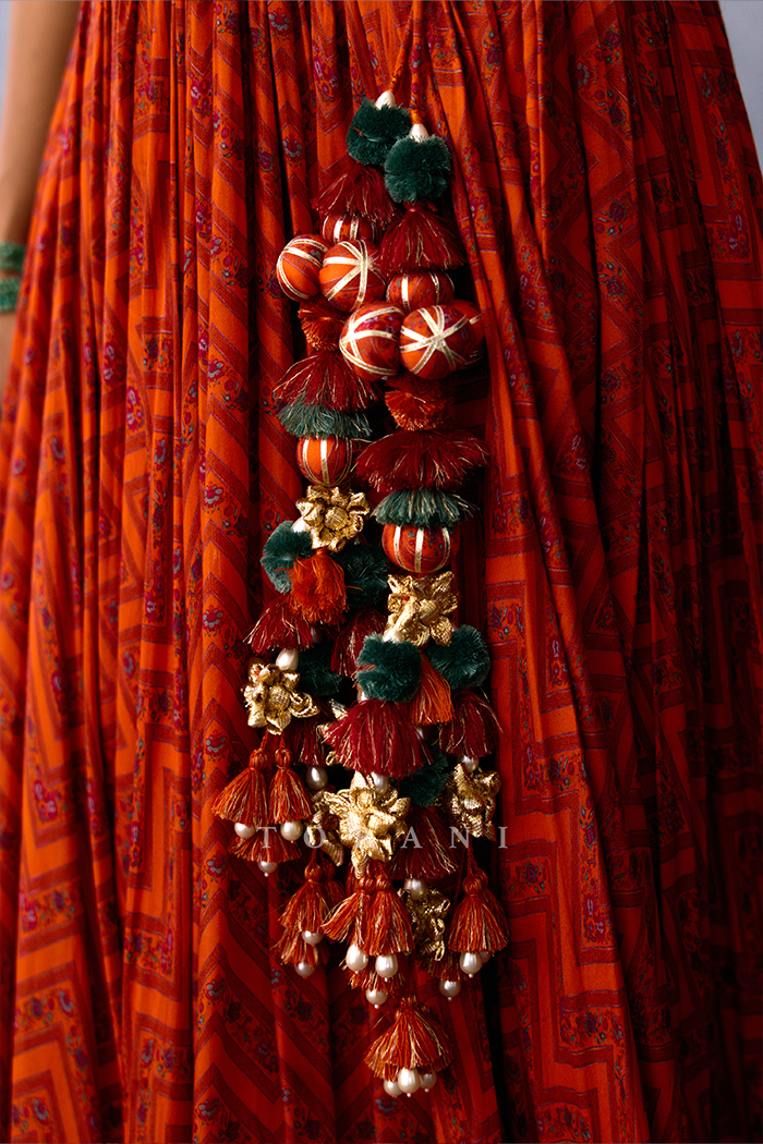 SALE - Gerua Girnar Maniki Lehenga Set