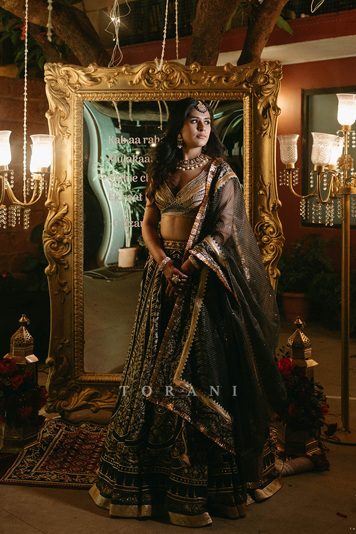 Trisha Tejani in our Custom Hayat Yasmine Lehenga Set