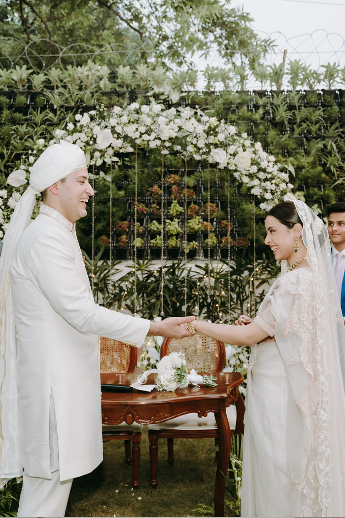 Varalika Dev in our Swetah Oshma Organza Saree Set