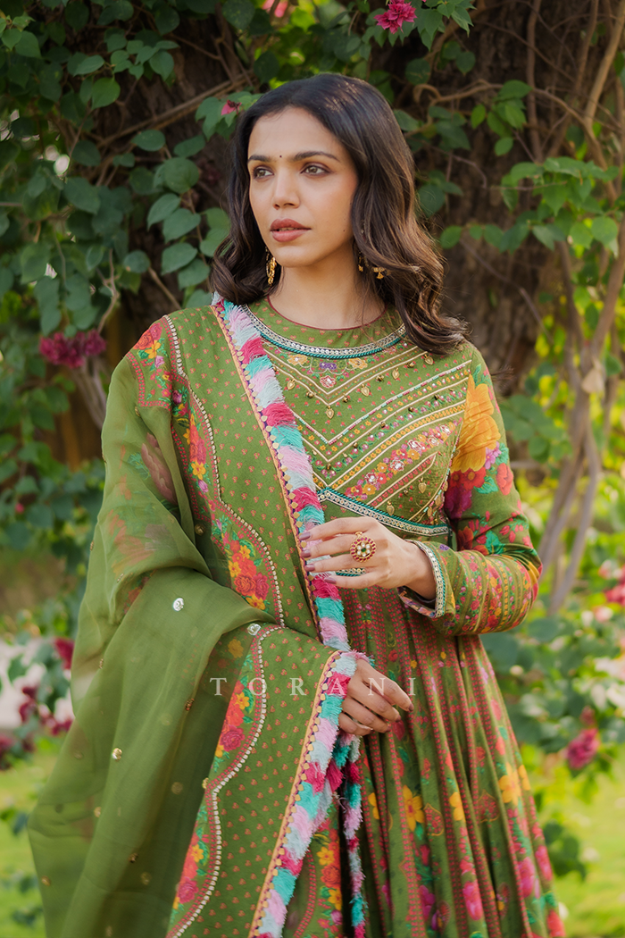 Shriya Pilgaonkar in our Dil Saaz Zareen Anarkali Set