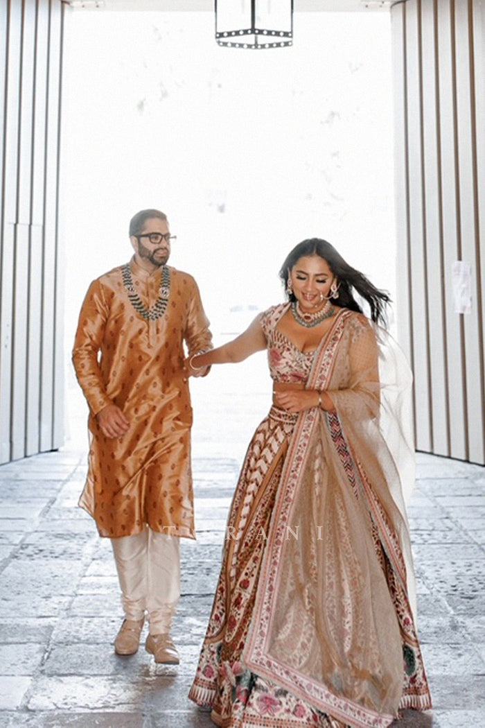 Mansi Mehta in our Kasturi Oorjita Lehenga Set