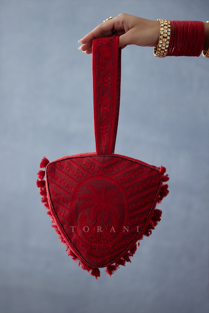 SALE - Gulmohar Trikoniya Bag