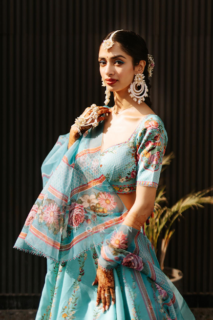 Shubhangi Pathak In our Firoza Arshneer Lehenga Set