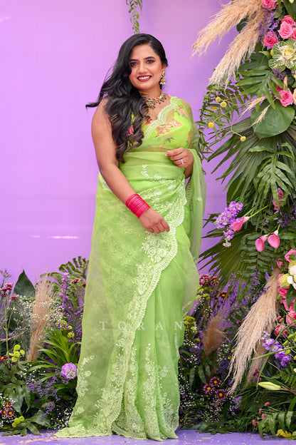 Medhini Reddy in Angoori Vaapika Ishwari Saree Set