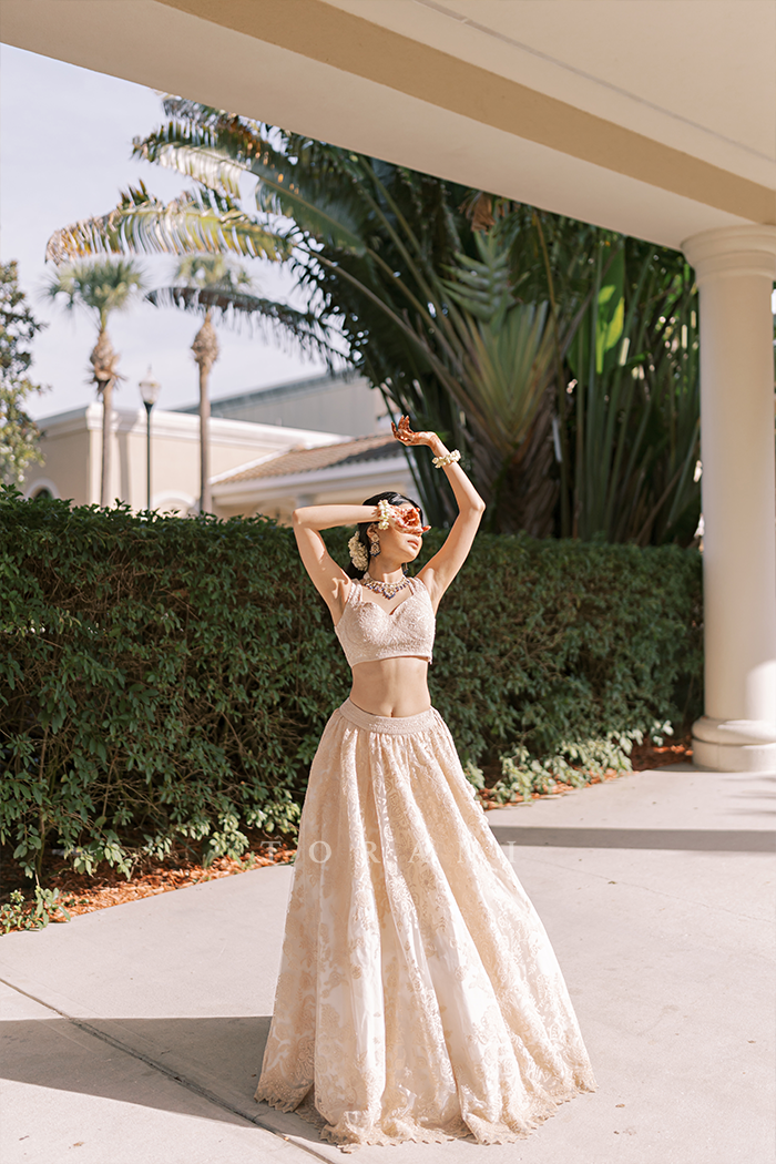 Aastha Sheth In Our Custom Swetah Hansini Lehenga Set