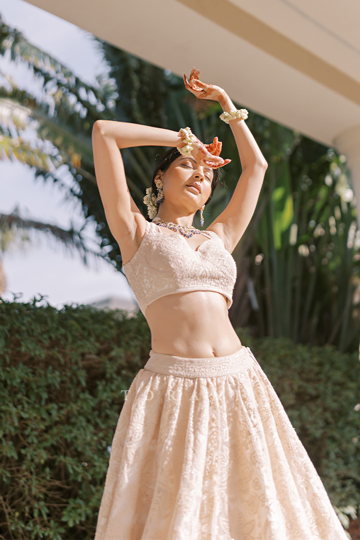 Aastha Sheth In Our Custom Swetah Hansini Lehenga Set