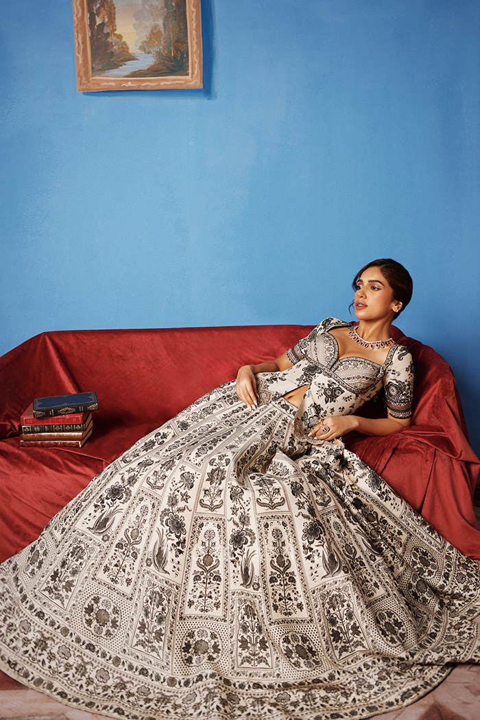 Bhumi Pednekar in our Kalamkari Anushtha Lehenga Set