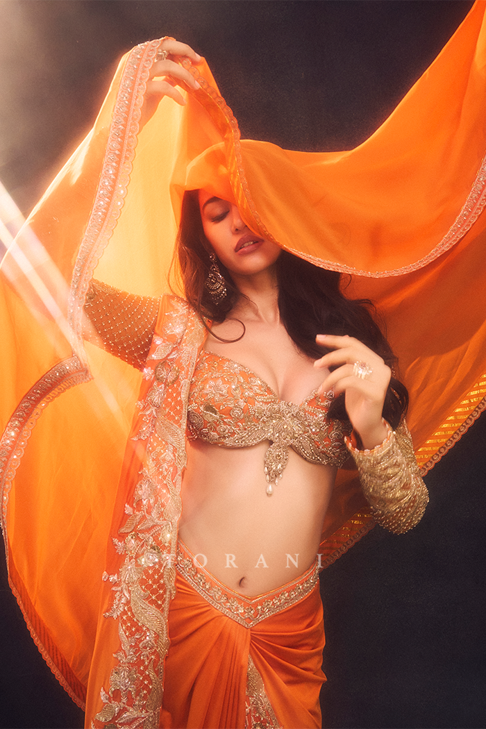 Disha Patani in our Santree Ruhaani Saree Set