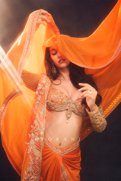 Disha Patani in our Santree Ruhaani Saree Set