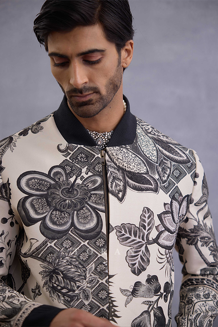 Kalamkari Darshit Bomber Jacket Set