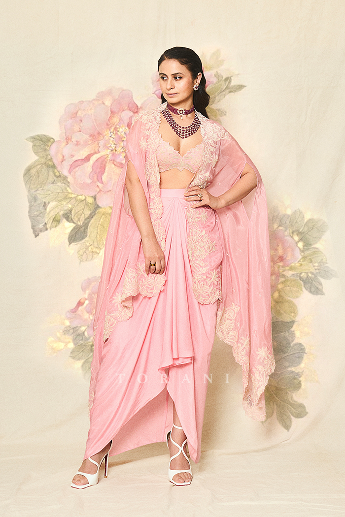 Rasika Dugal in our Gulaban Zuri Cape Set