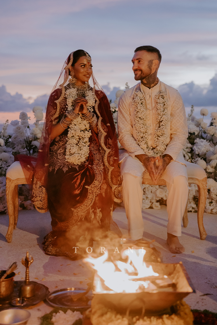 Triveni in our Sindoori Makhmal Agahni Yuvani Saree Set