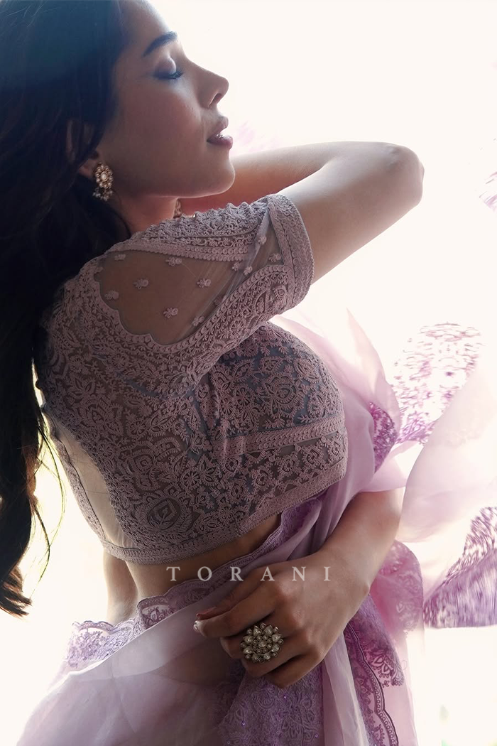 Trinetra Haldar Gummaraju in our Bakaayan Aadira Geetika Saree Set