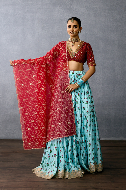 Neer-Kashish Saroja Rasalika Lehenga Set